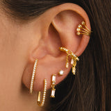 TWO GOLD EARRINGS