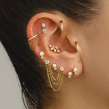 BOUCLES D'OREILLES MINI OPALE OR