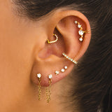 BOUCLE DE PIERCING COEUR ARGENT BRILLANT