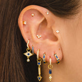 VIRGO BLUE GOLD EARRINGS