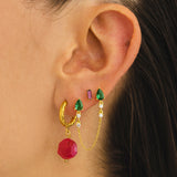 BOUCLES D'OREILLES PIERRE RUBIS