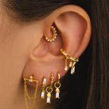 TWO GOLD EARRINGS