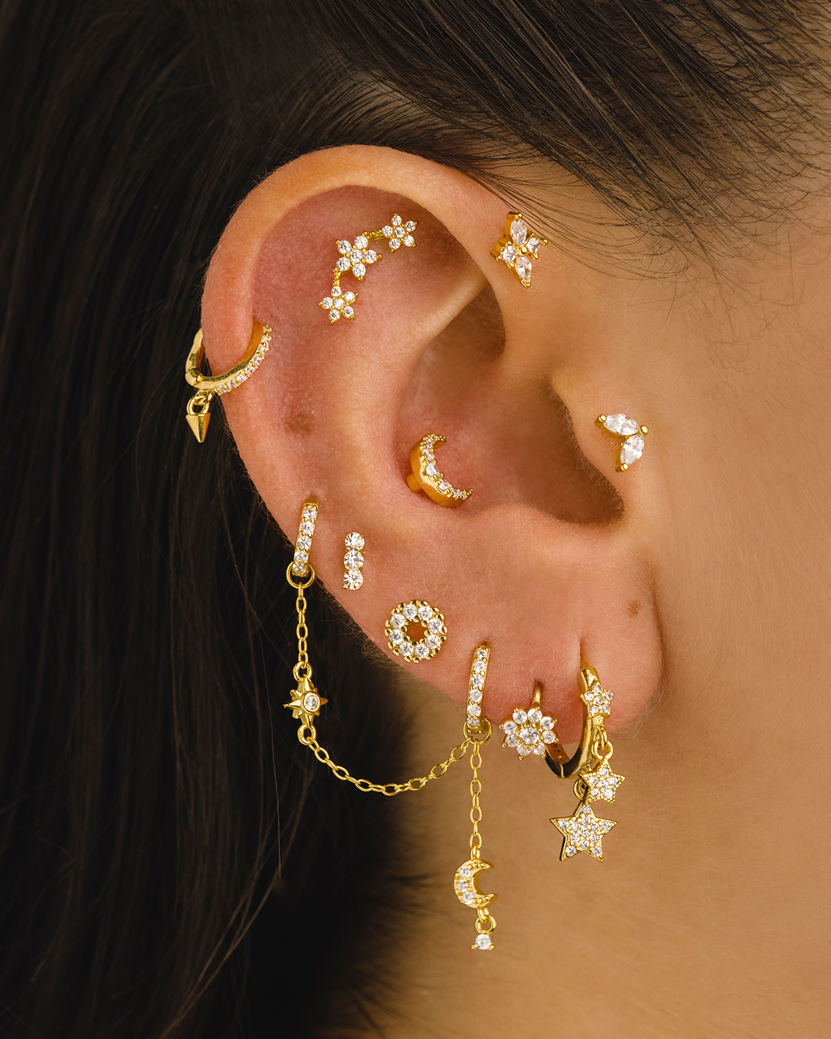 MALIK MINI GOLD EARRINGS