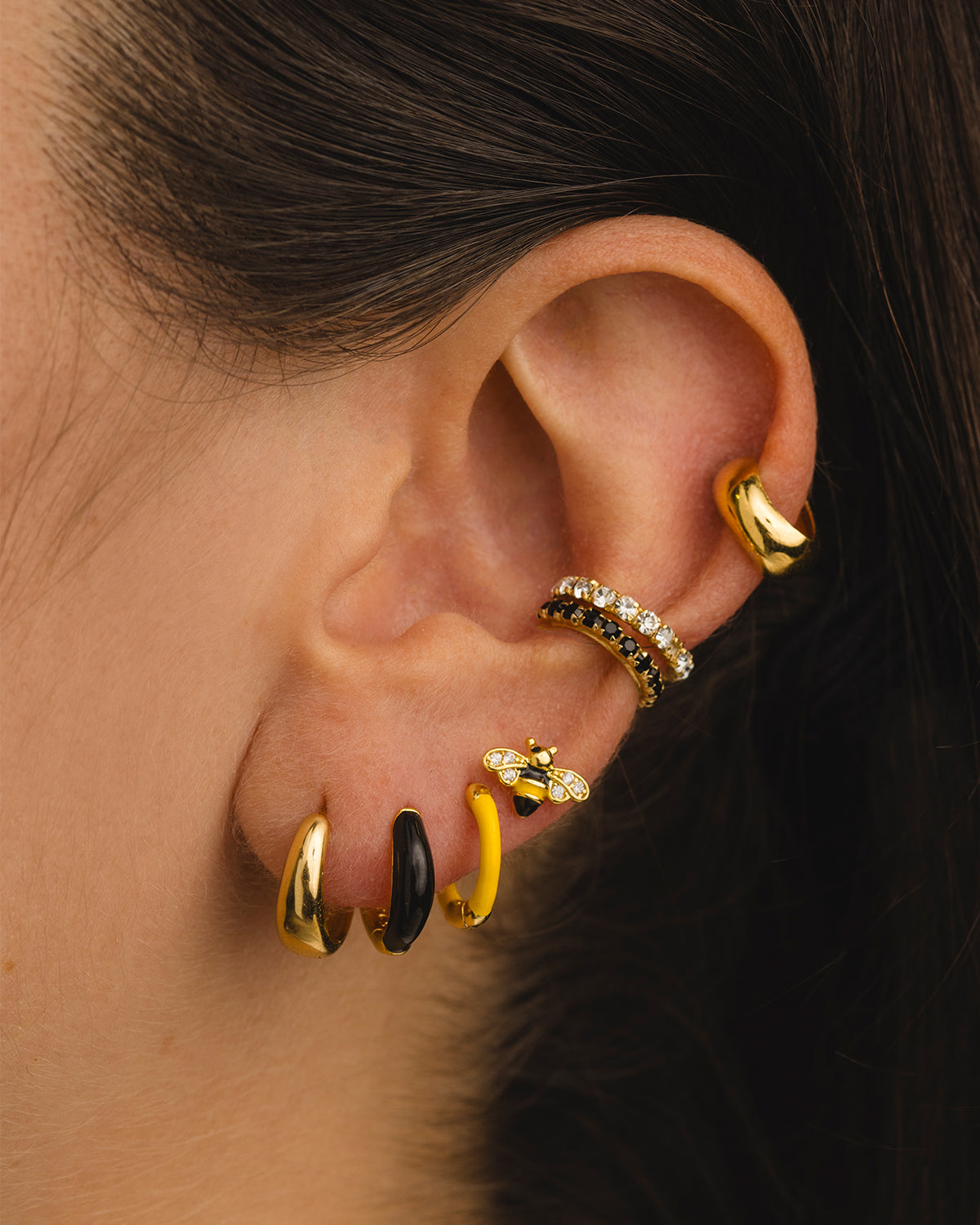 BELMA BLACK GOLD EARRINGS