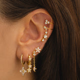 FLOWER GOLD EARRINGS