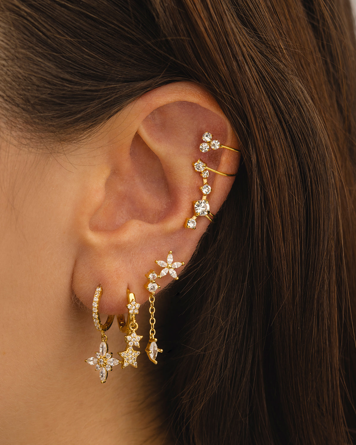 FLOWER GOLD EARRINGS