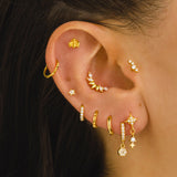 MINI BRIGHT GOLD HOOPS EARRINGS