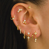 PENDIENTES HOOPS MINI BRIGHT SILVER