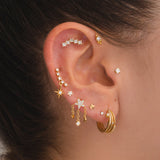 BOUCLES D'OREILLES MINI ÉTOILES EN OR