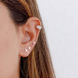 BOUCLES D'OREILLES TRIANGLES EN ARGENT