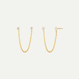 DIMMER CHAIN ​​GOLD EARRINGS