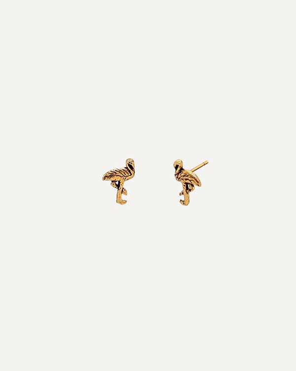 BOUCLES D'OREILLES FLAMANT EN OR