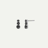 GLOW BLACK SILVER EARRINGS