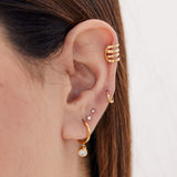 Foto detalle Pendientes Ear Cuff Hari Maxi Plata de Ley 925 bañados en Oro