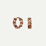 PENDIENTES HOOPS CHAIN ROSE GOLD