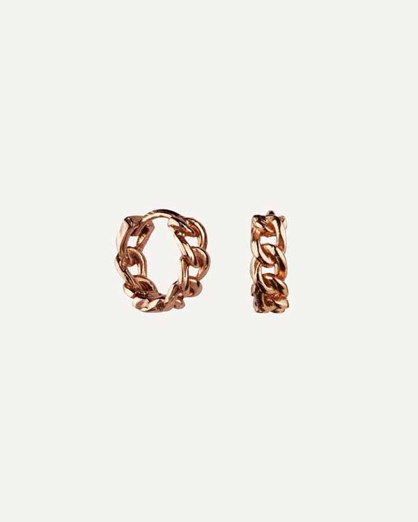 HOOPS CHAIN ​​ROSE GOLD EARRINGS