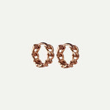 HOOPS CHAIN ​​ROSE GOLD EARRINGS