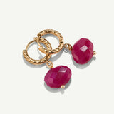 BOUCLES D'OREILLES PIERRE RUBIS