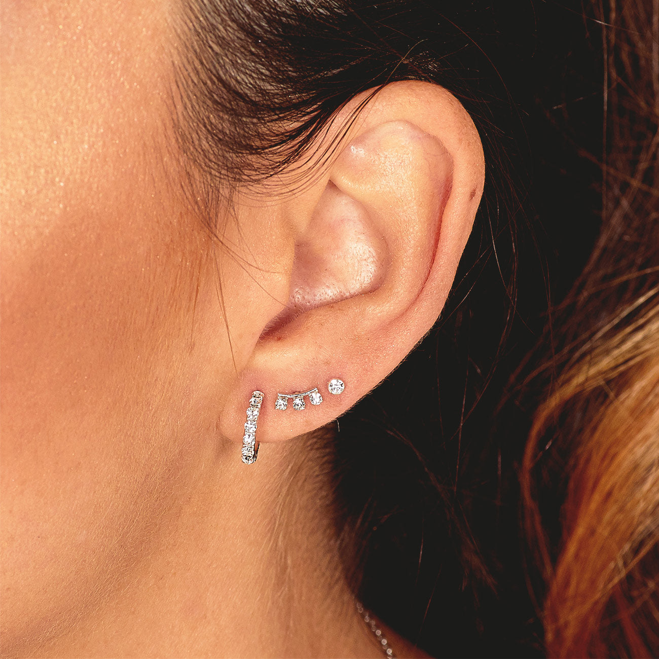 BOUCLES D'OREILLES PRINCESSE EN ARGENT