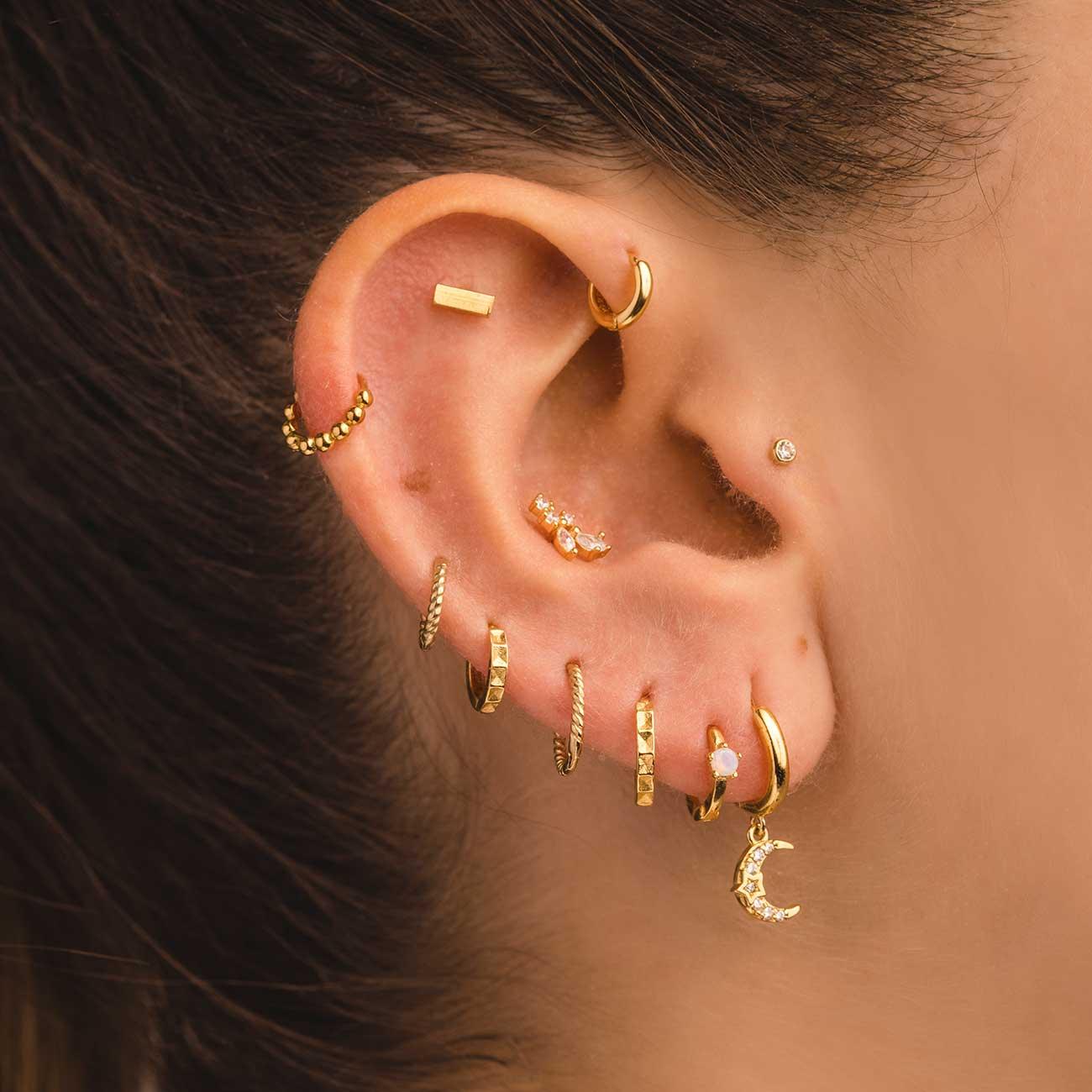 PENDIENTES ROCK MINI GOLD