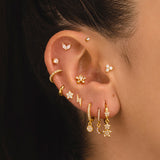 BOUCLES D'OREILLES RAY BRIGHT OR