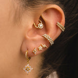 BOUCLES D'OREILLES RAY BRIGHT OR