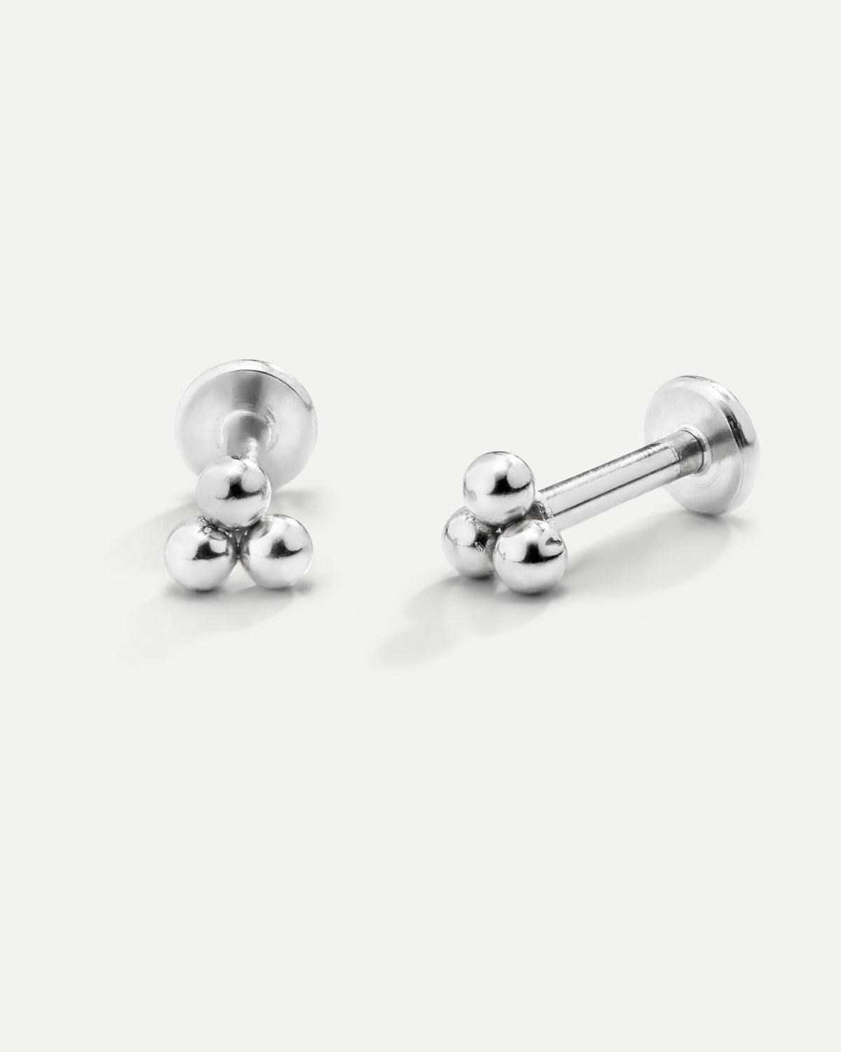 KLEEBLATT SILBERPIERCING