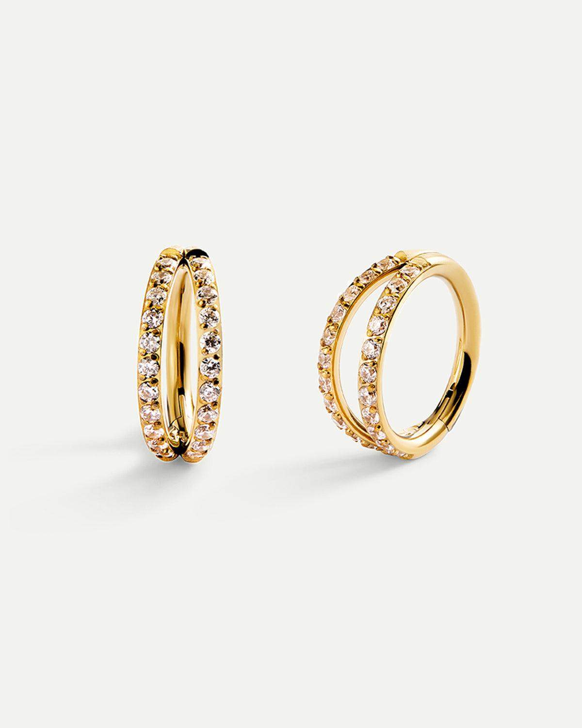 PIERCING ETERNITY XL DOPPELT GOLD