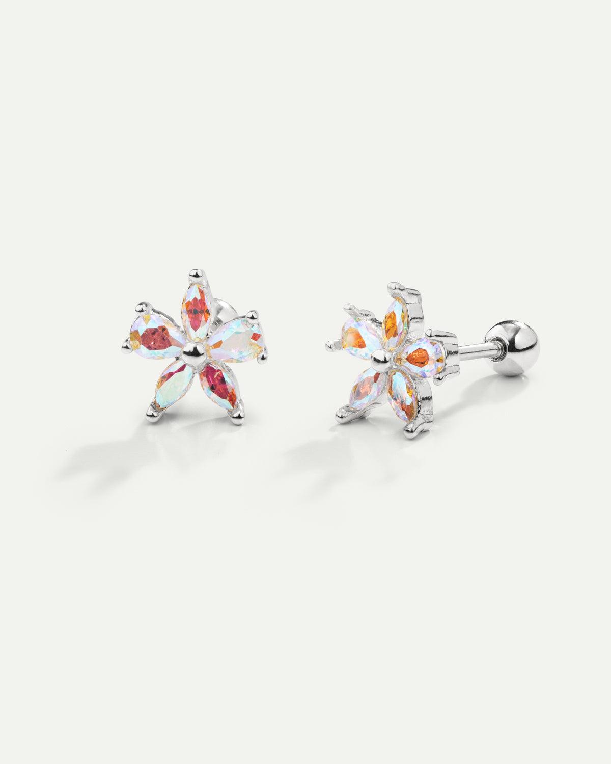 PIERCING BLUME SILBER