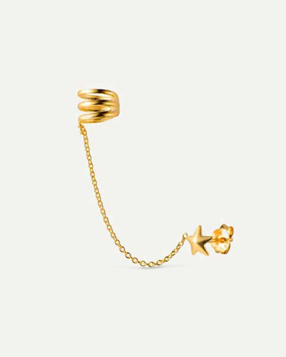 HARI KETTE STERN OHRRINGE GOLD