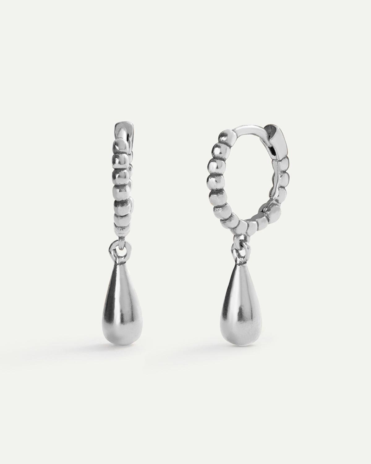 CREOLEN TROPFEN SILBER OHRRINGE