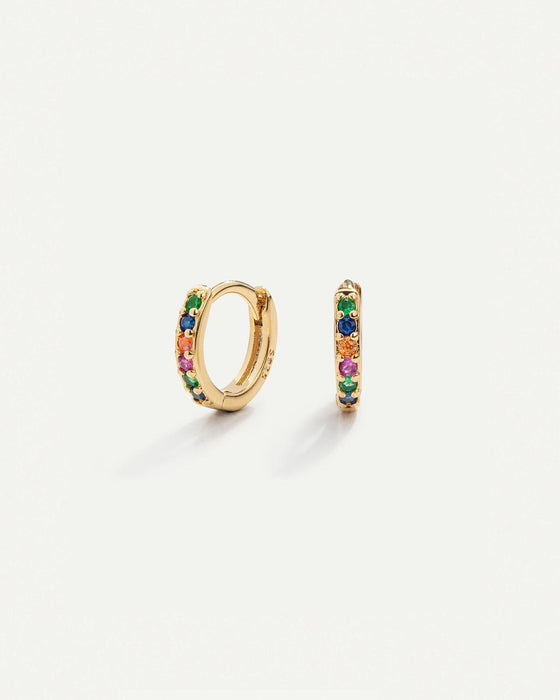 CREOLEN REGENBOGEN MINI GOLD OHRRINGE