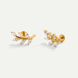 PIERCING BLÄTTER HELLES GOLD