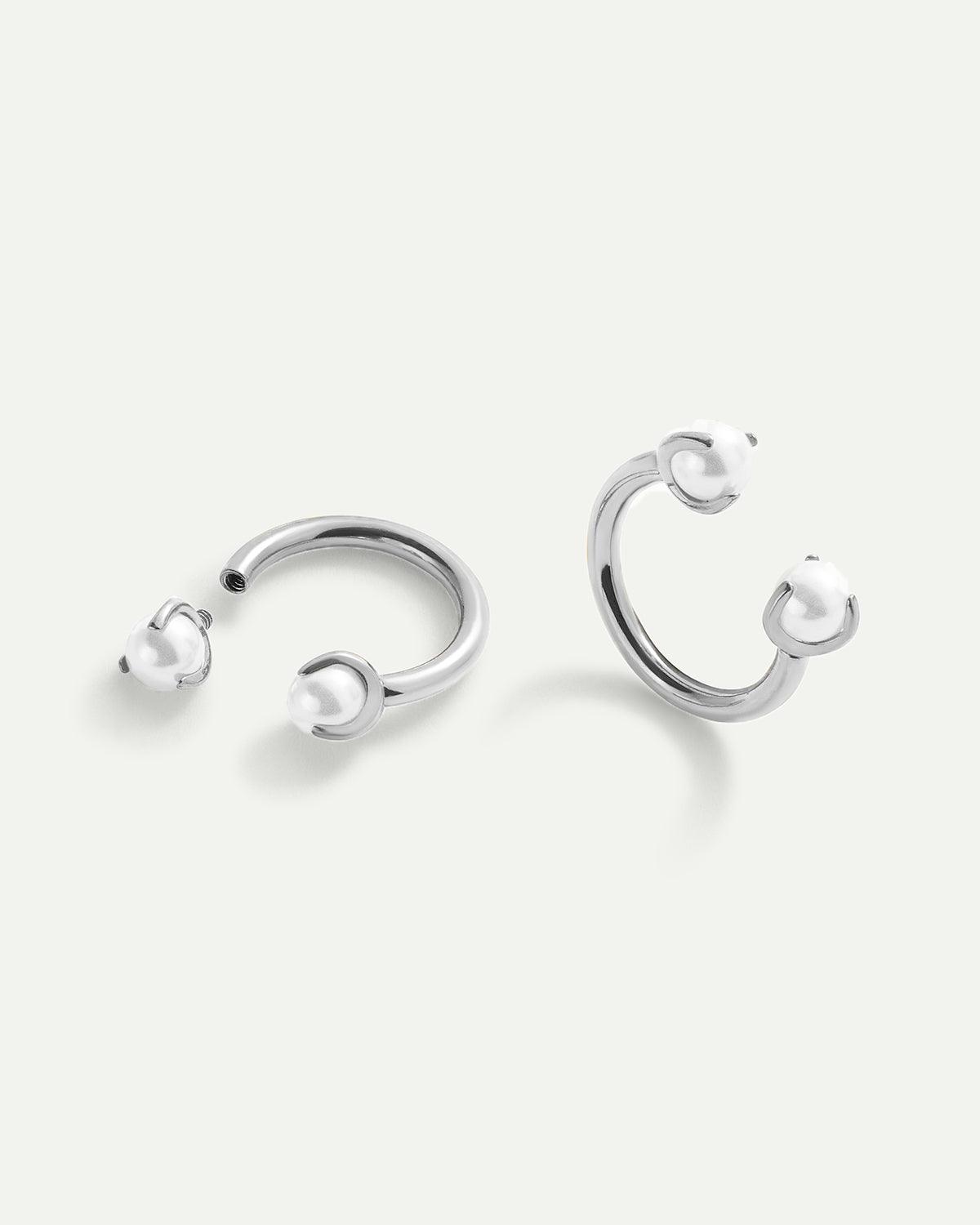 PIERCING LIEBE PERLE SILBER