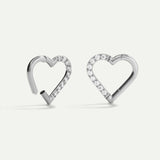 PIERCINGSCHLEIFE HERZ HELLSILBER