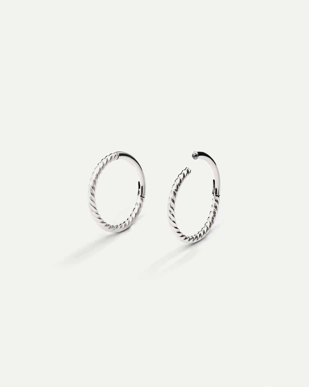 PIERCINGSCHLEIFE S TWIST SILBER