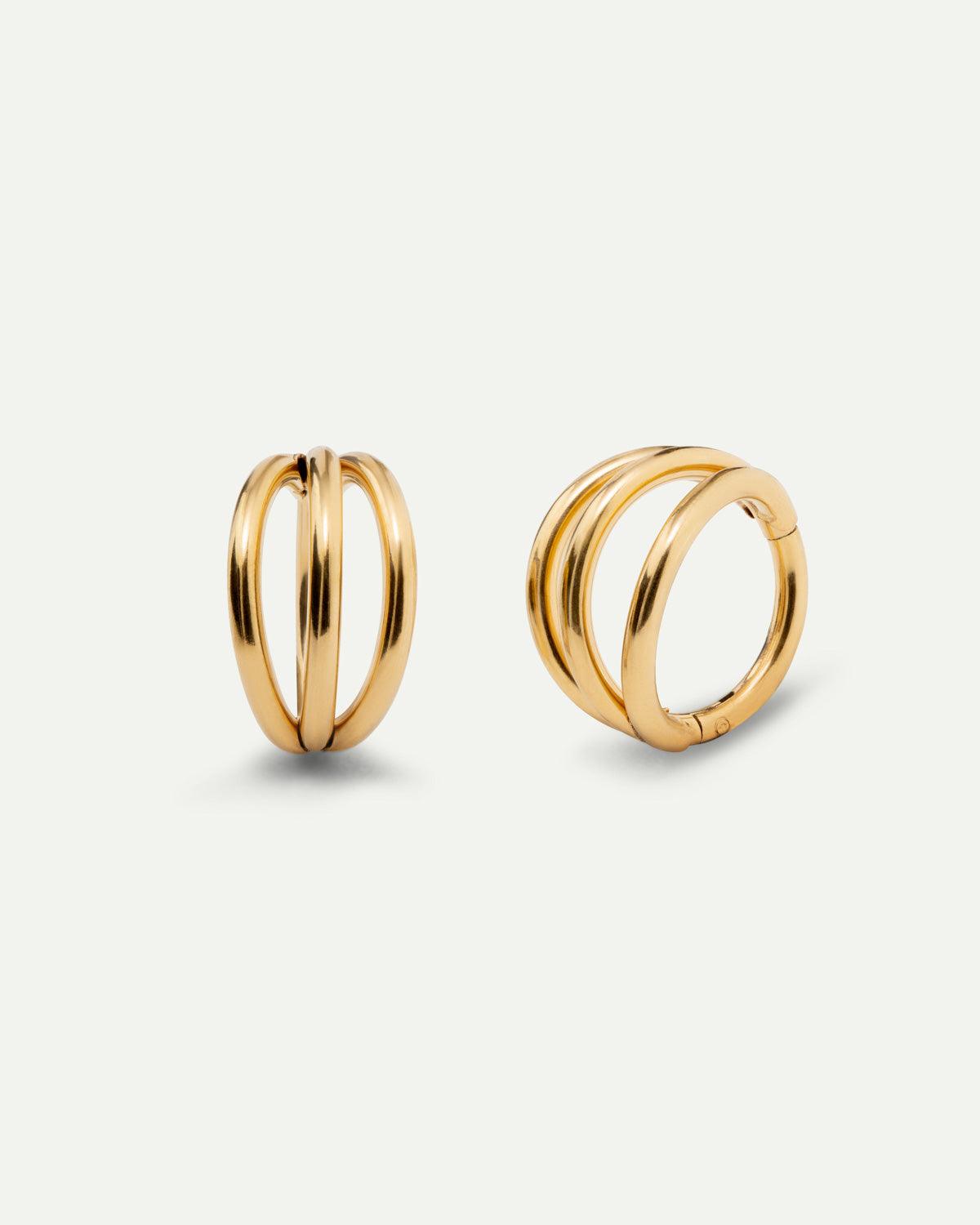 PIERCINGSCHLEIFE DREIFACH GOLD