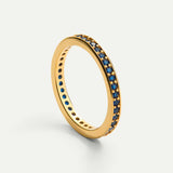 ANILLO PINKY BLUE GOLD