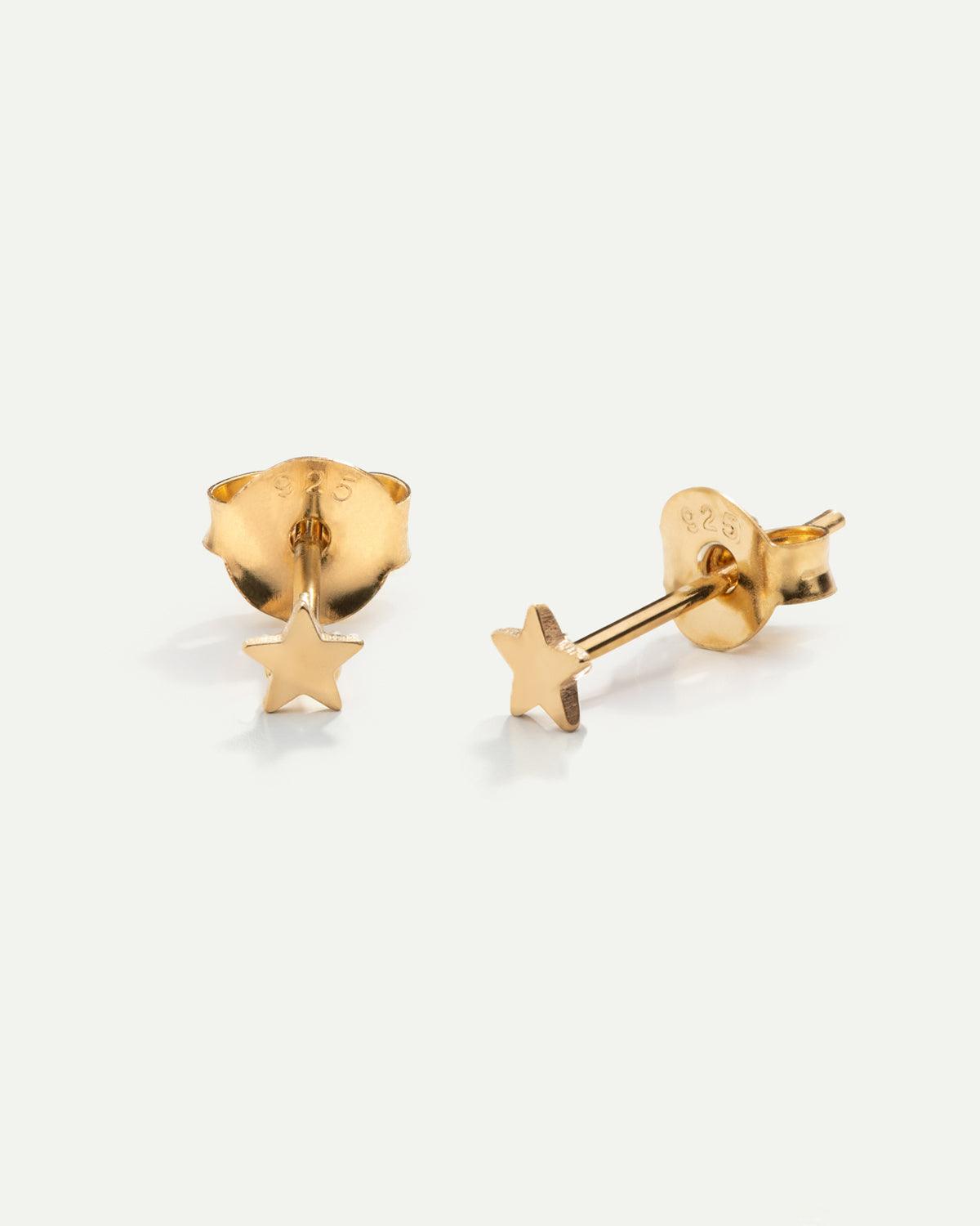 STERNE MINI-OHRRINGE AUS GOLD