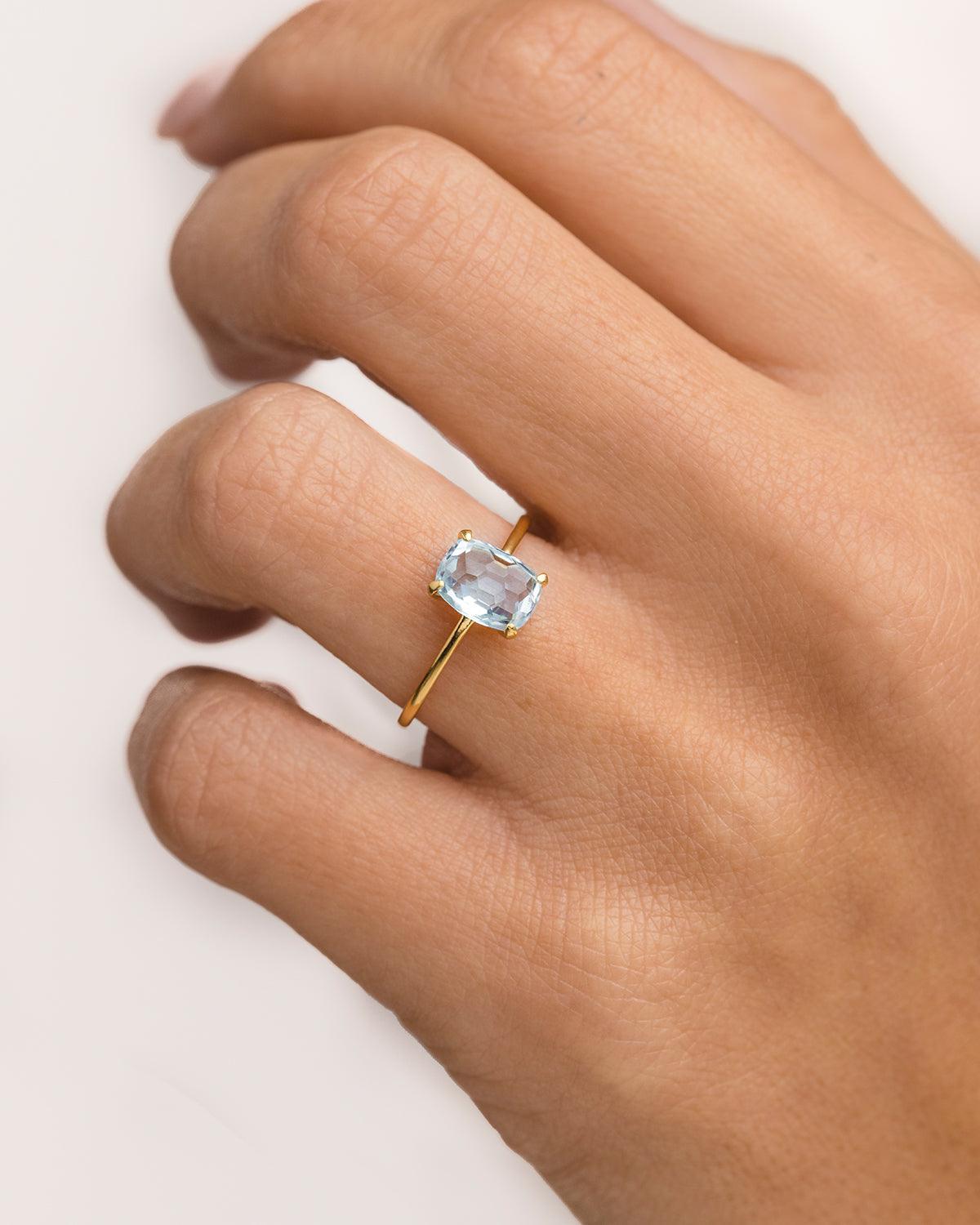 BEATRIZ TOPAS SILBER RING