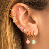 Modelo Oreja Pendiente Luna