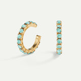ARLA BLUE LIGHT GOLD EARRINGS