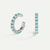 ARLA BLUE LIGHT SILVER EARRINGS