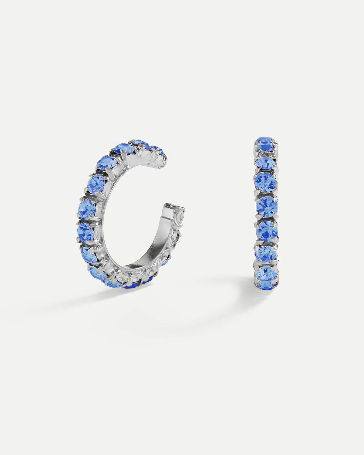 ARLA BLUE SILVER EARRINGS