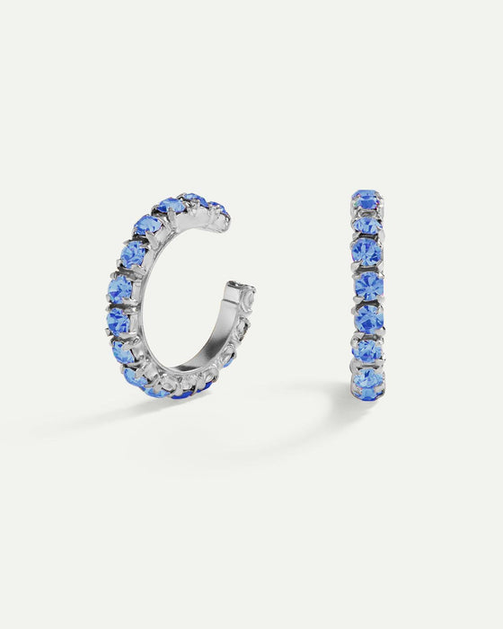 ARLA BLUE SILVER EARRINGS