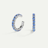 ARLA MINI BLUE SILVER EARRINGS