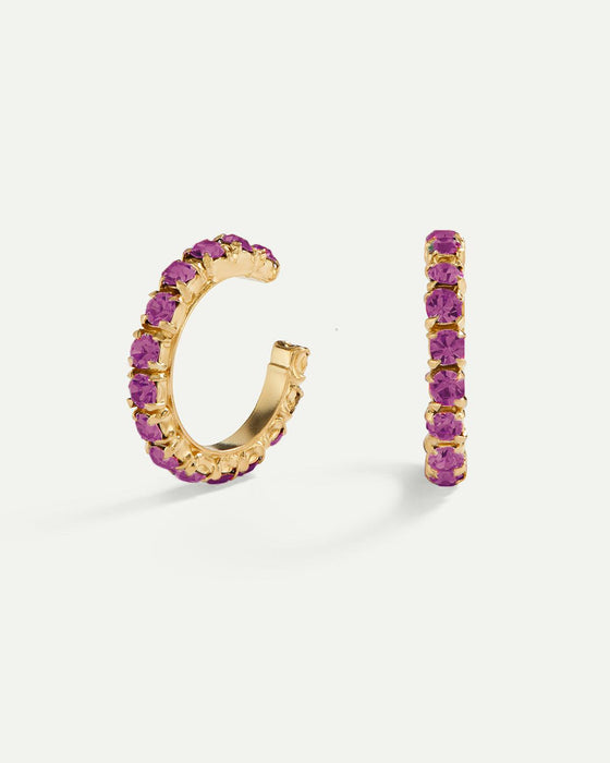 ARLA PURPLE GOLD EARRINGS