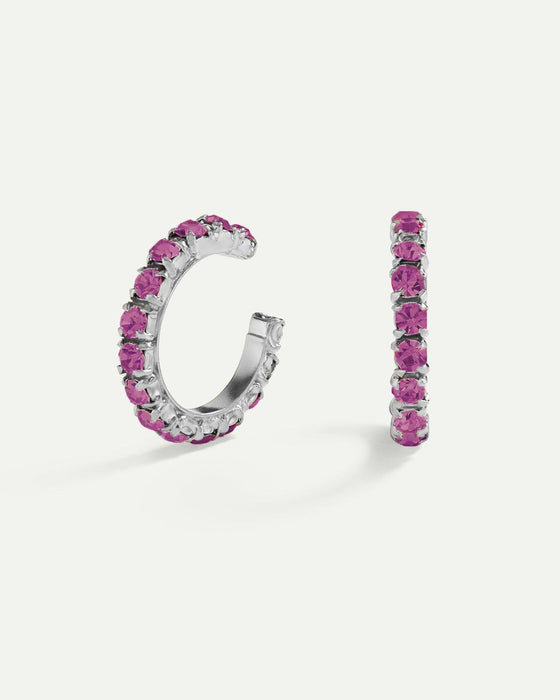 ARLA PURPLE SILVER EARRINGS