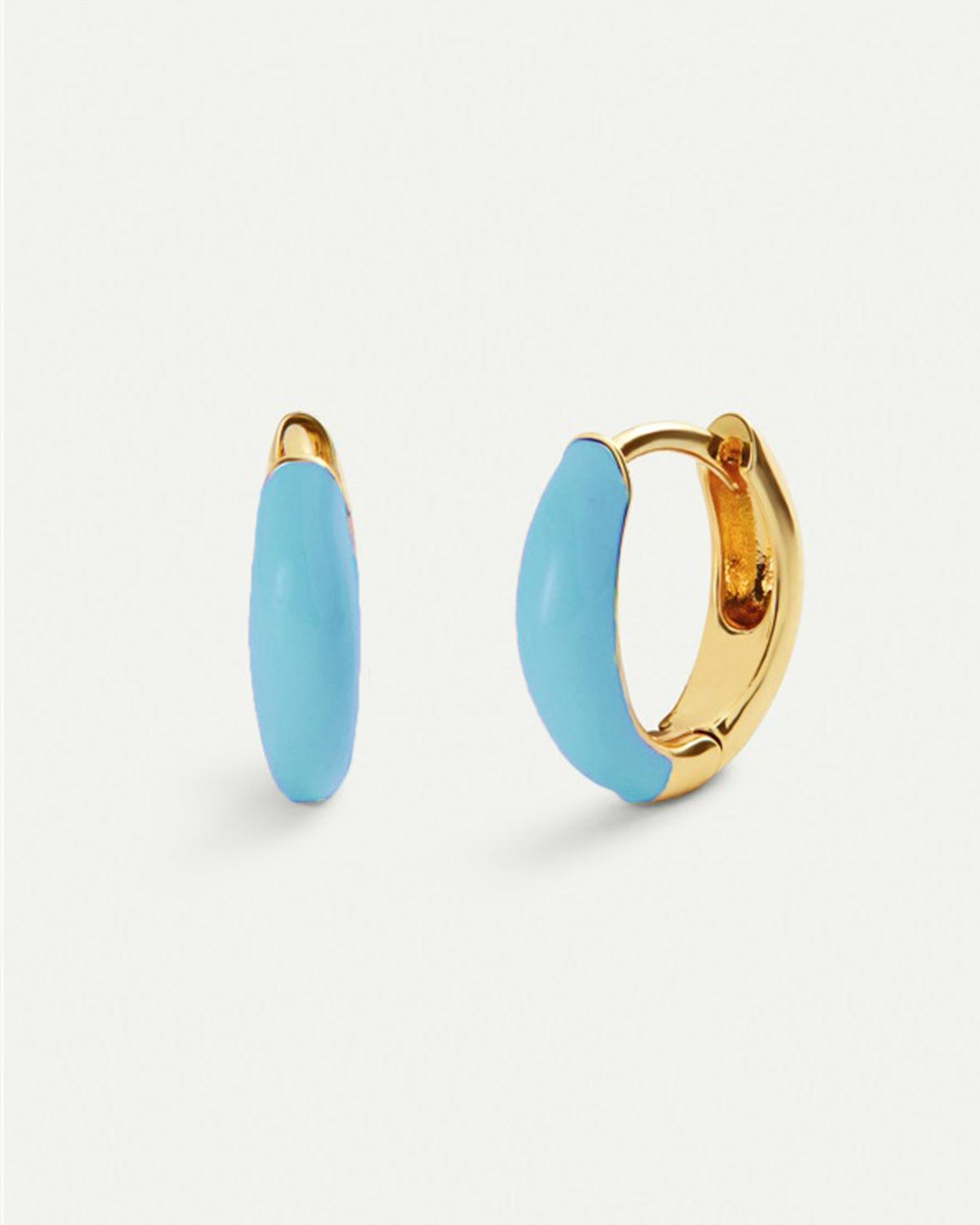 BELMA BLUE GOLD EARRINGS
