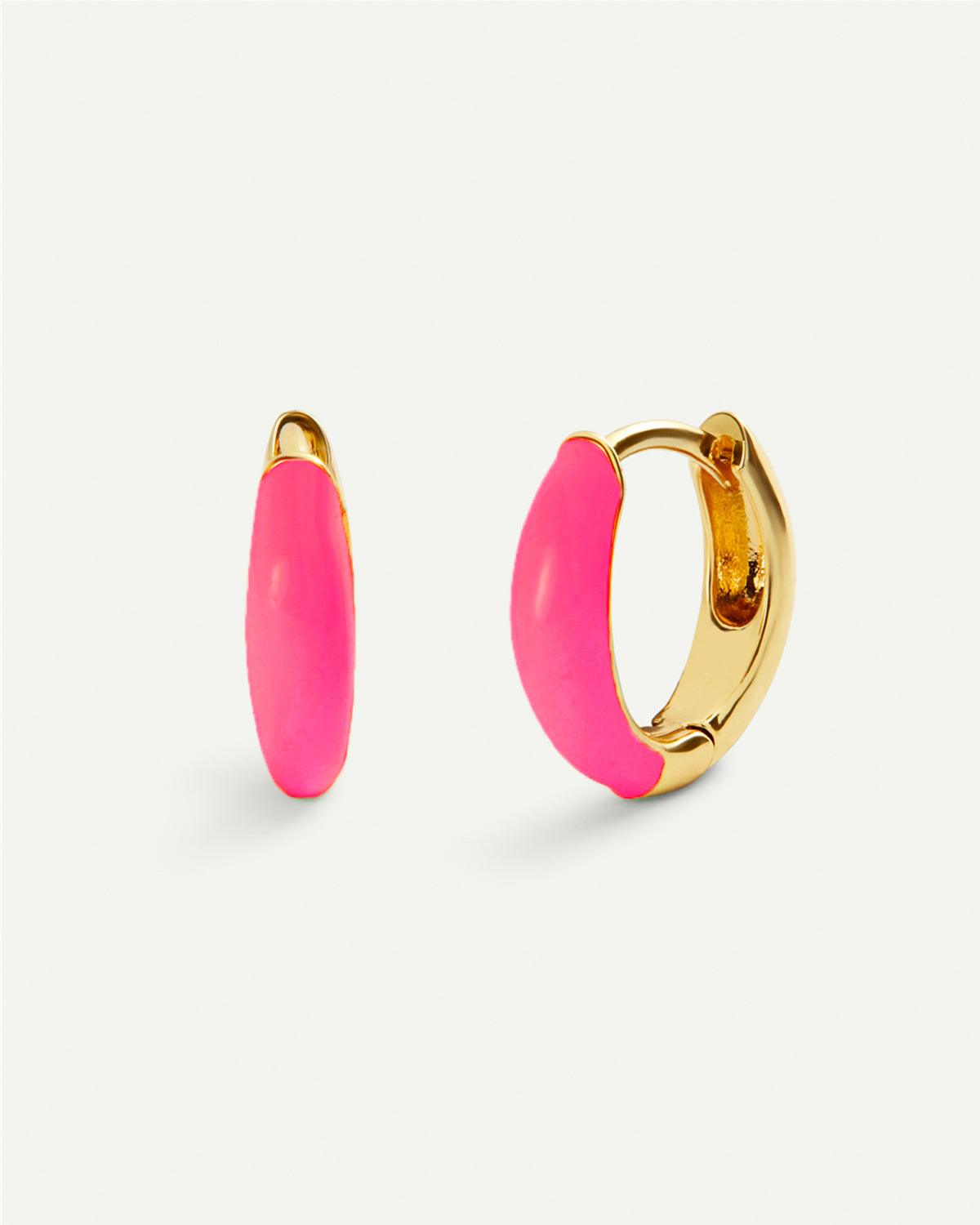 BELMA FUCHSIA GOLD EARRINGS